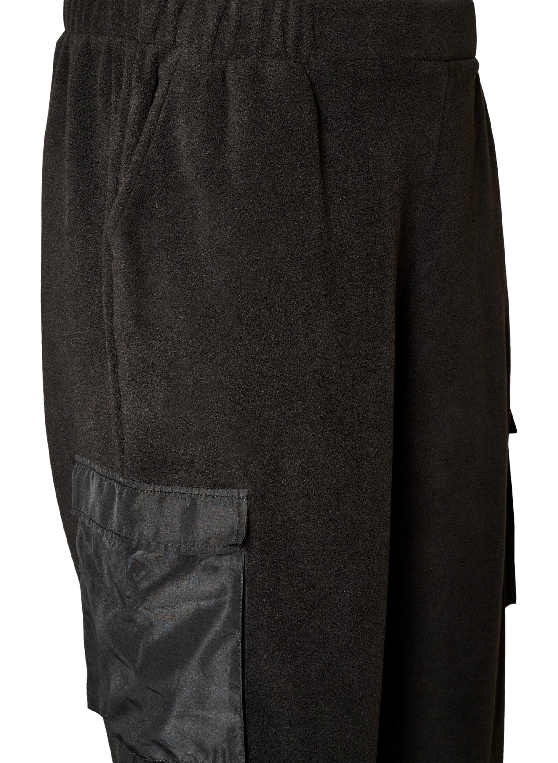 ZizzifashionFleece joggers with cargo pockets, Black, Packshot image number 2