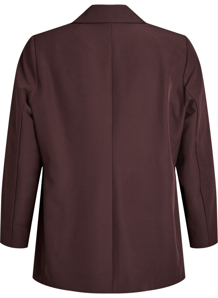 Classic blazer with button fastening, Brown, Packshot image number 1