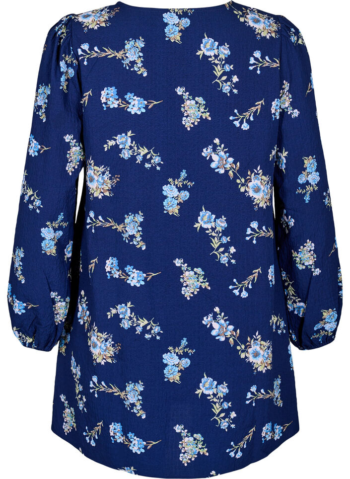 FLASH - Long-sleeved tunic with a round neck, Blue, Packshot image number 1