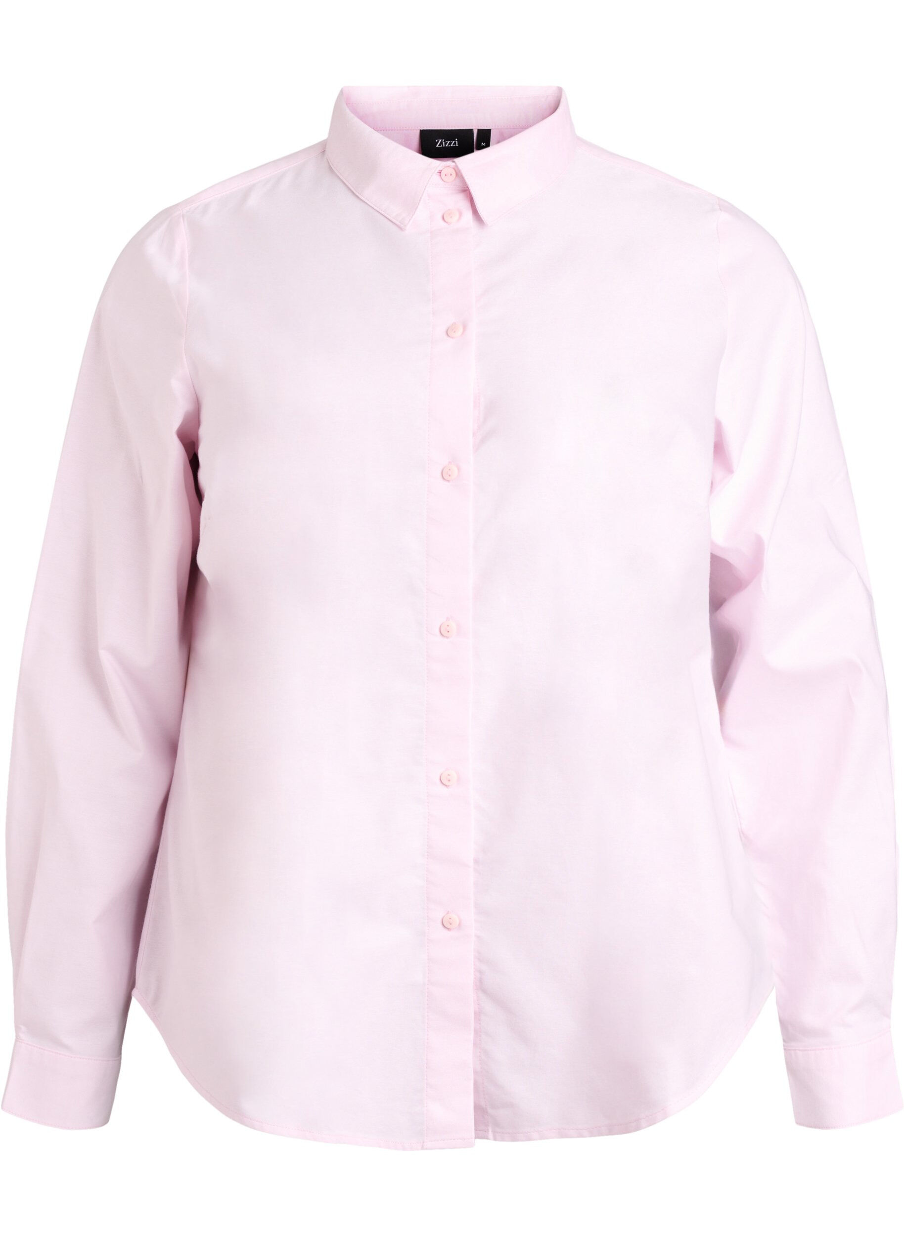 Zizzifashion Long-sleeved cotton shirt, Pink, Packshot image number 0