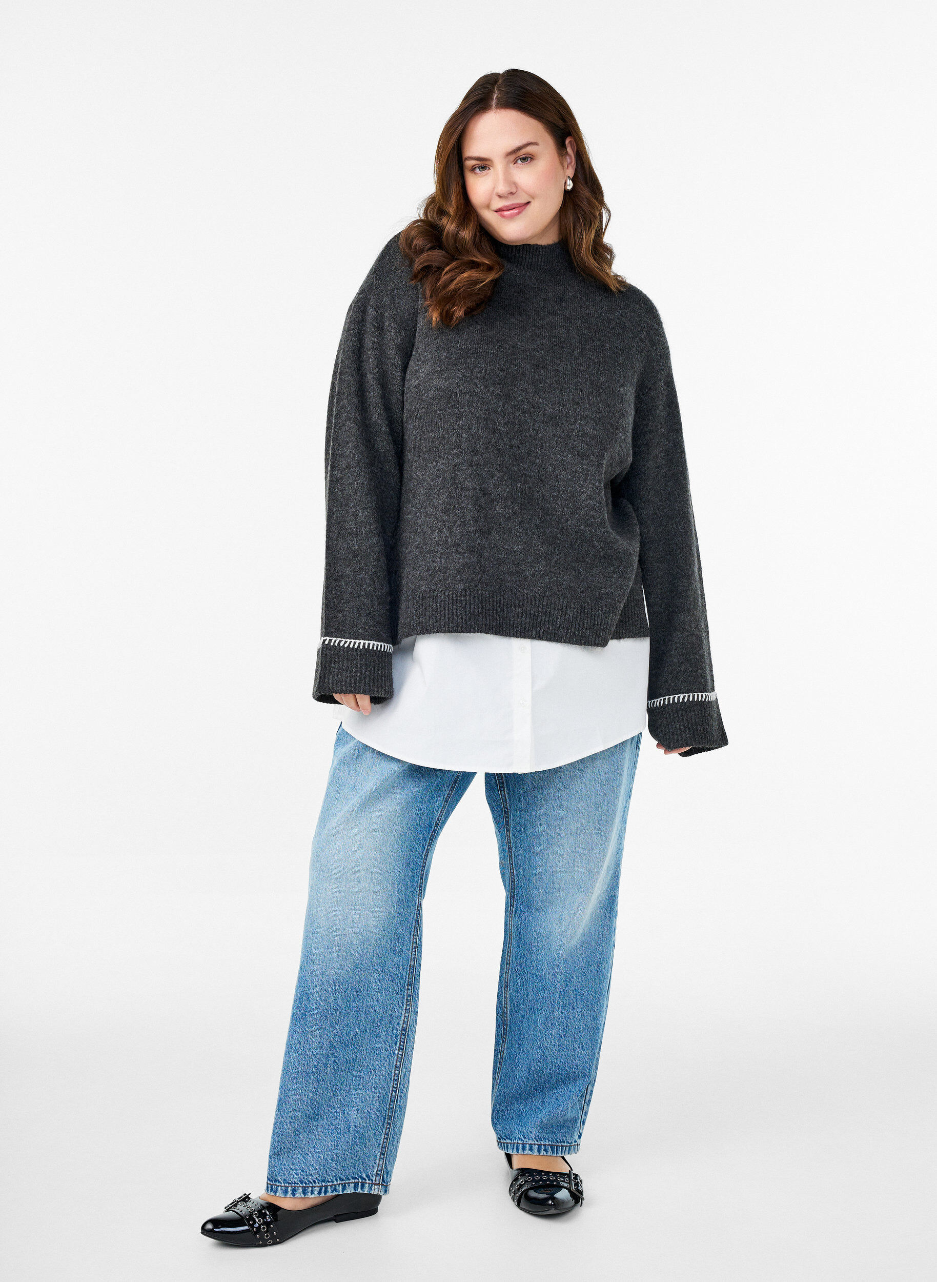 Zizzifashion Shirt extender in 100% cotton, White, Model image number 1