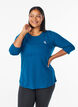 Workout top with 3/4 sleeves, Blue, Model image number 0