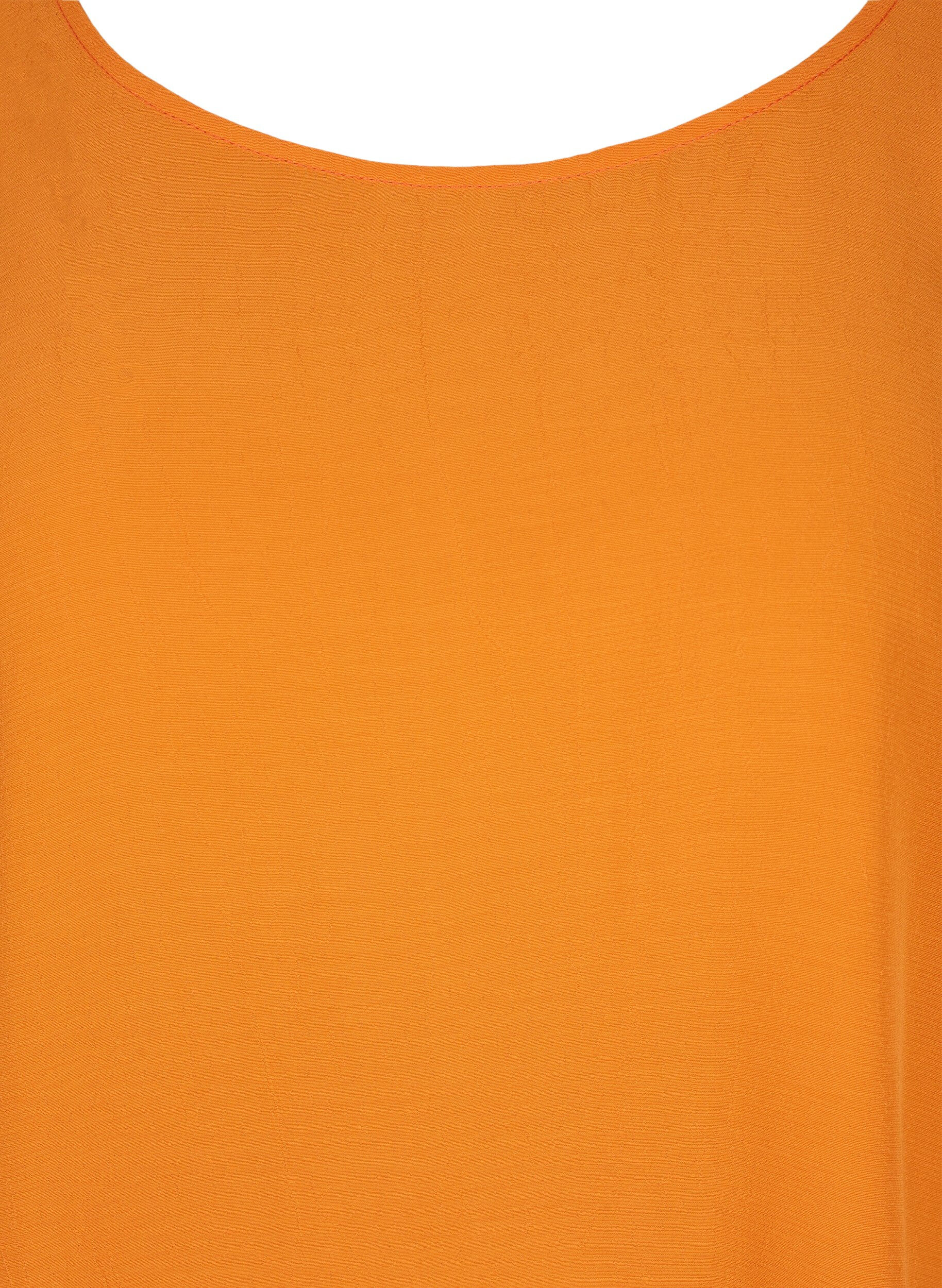 Zizzifashion Short-sleeved viscose blouse, Orange Peel, Packshot image number 2