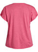 Loose workout t-shirt with short sleeves, Pink, Packshot image number 1