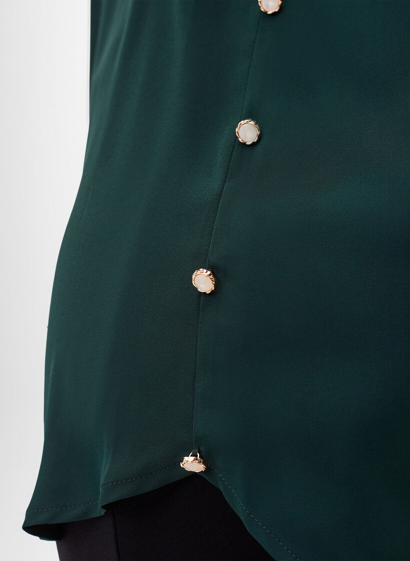 Long sleeve shirt with ruffle collar, Scarab, Model image number 2