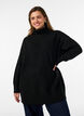 Loose knit jumper with a turtleneck, Black, Model image number 0