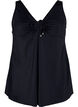 Solid colour tankini with string detail, Black, Packshot image number 0