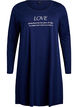 Long-sleeved nightgown in organic cotton, Blue, Packshot image number 0