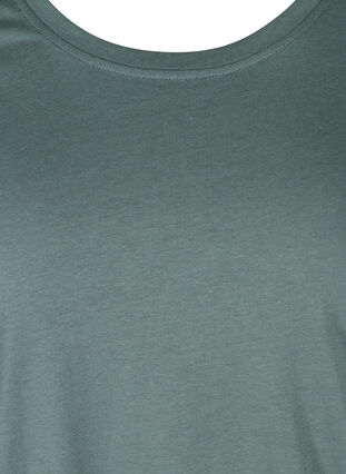 Short-sleeved t-shirt with adjustable bottom hem, Balsam Green, Packshot image number 2