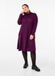 Jersey dress with high neck and pockets, Purple, Model image number 1