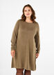 Knitted dress in cotton-viscose blend, Green, Model image number 0