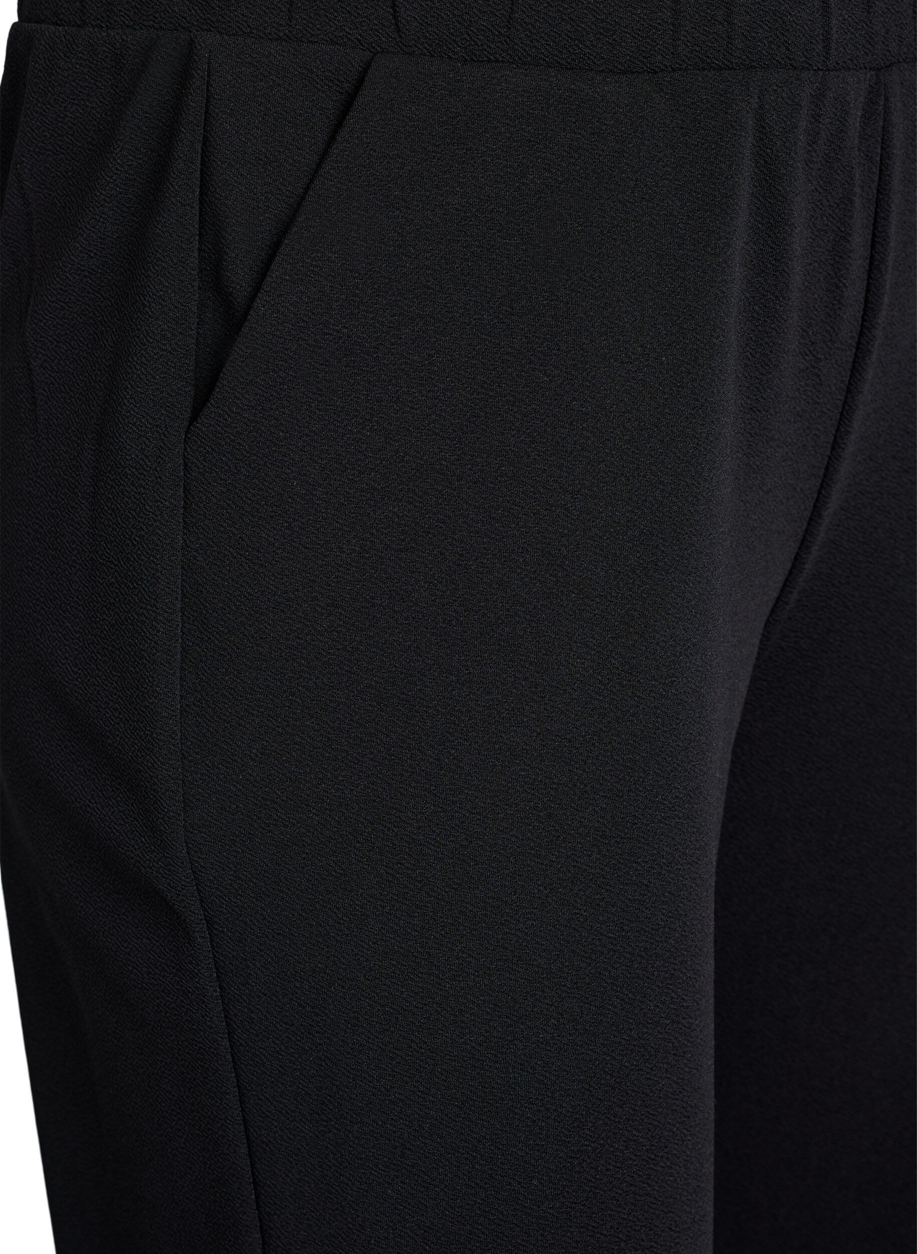 Zizzifashion Loose trousers with 7/8 length, Black, Packshot image number 2