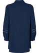 Long shirt with lace details, Navy Blazer, Packshot image number 1