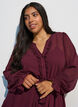 Dress in a lightweight woven fabric with ruffles and a tie-belt, Red, Model image number 3