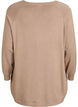 Knitted blouse with side buttons, Beige, Packshot image number 1