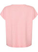 Knitted vest with V-neck and decorative buttons, Pink, Packshot image number 1