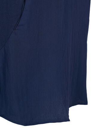 Short-sleeved viscose dress with pockets, Navy Blazer, Packshot image number 3