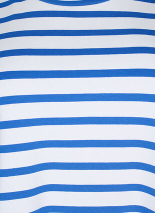 Striped cotton t-shirt, Blue Stripes, Packshot image number 2