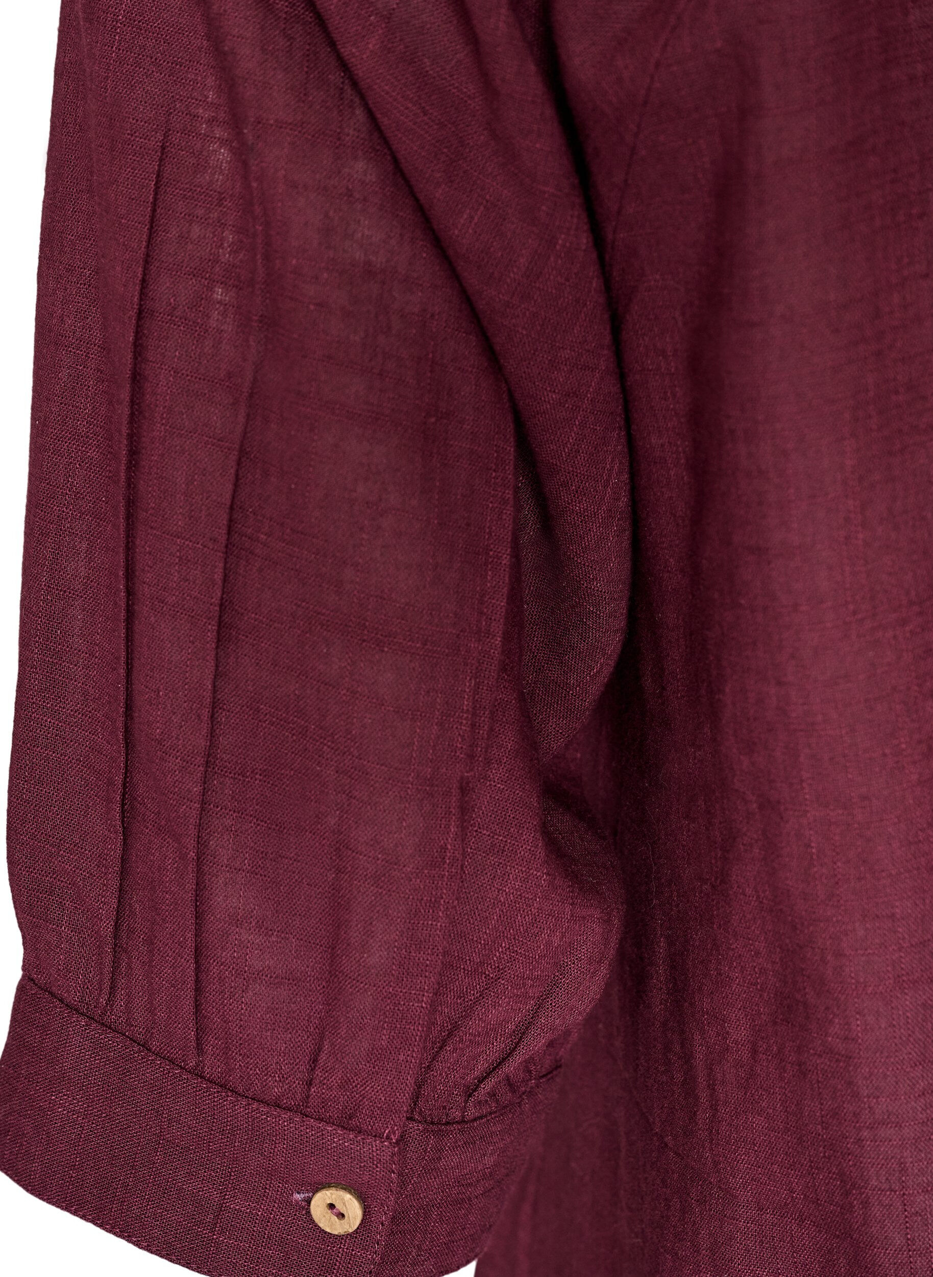 ZizzifashionCotton tunic with a V-neck, Red, Packshot image number 3