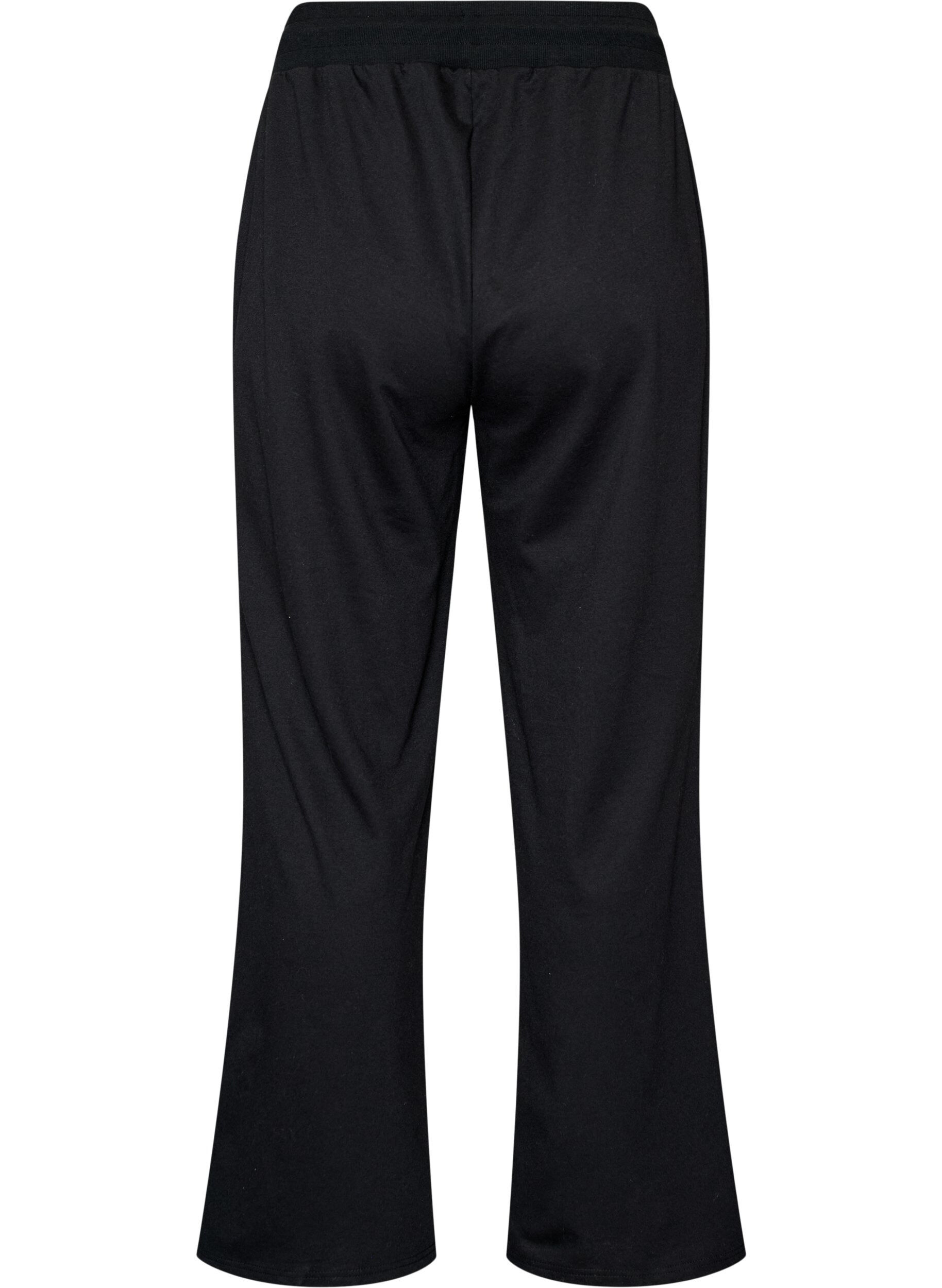 ZizzifashionWide-leg training trousers with a high waist, Black, Packshot image number 1