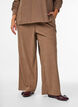 Velvet trousers with a wide leg, Brown, Model image number 2