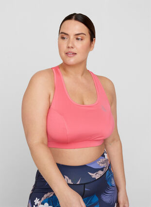 Sports top with a decorative details on the back, Calypso Coral, Model image number 0
