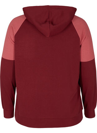 Sweatshirt with hood and pocket, Pomegranate, Packshot image number 1