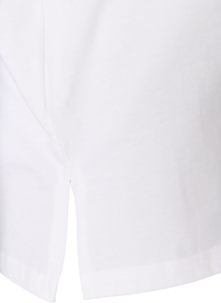 Basic t-shirt with long sleeves, White, Packshot image number 3