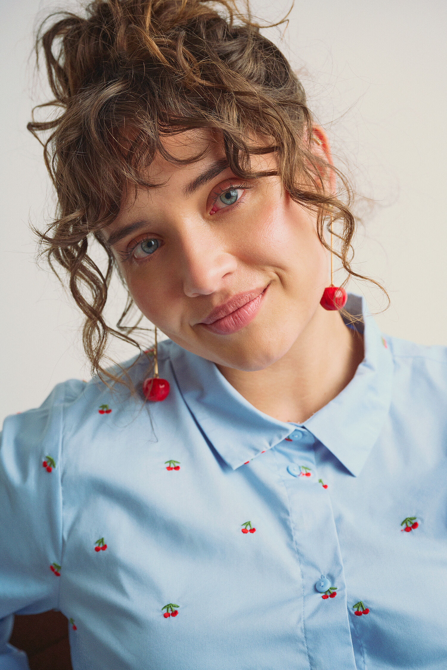 Zizzifashion Shirt with cherries, , Model