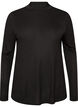 High-neck blouse in viscose jersey, Black, Packshot image number 0