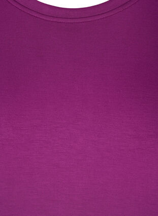 Sweat blouse with round neck and long sleeves, Dark Purple, Packshot image number 2