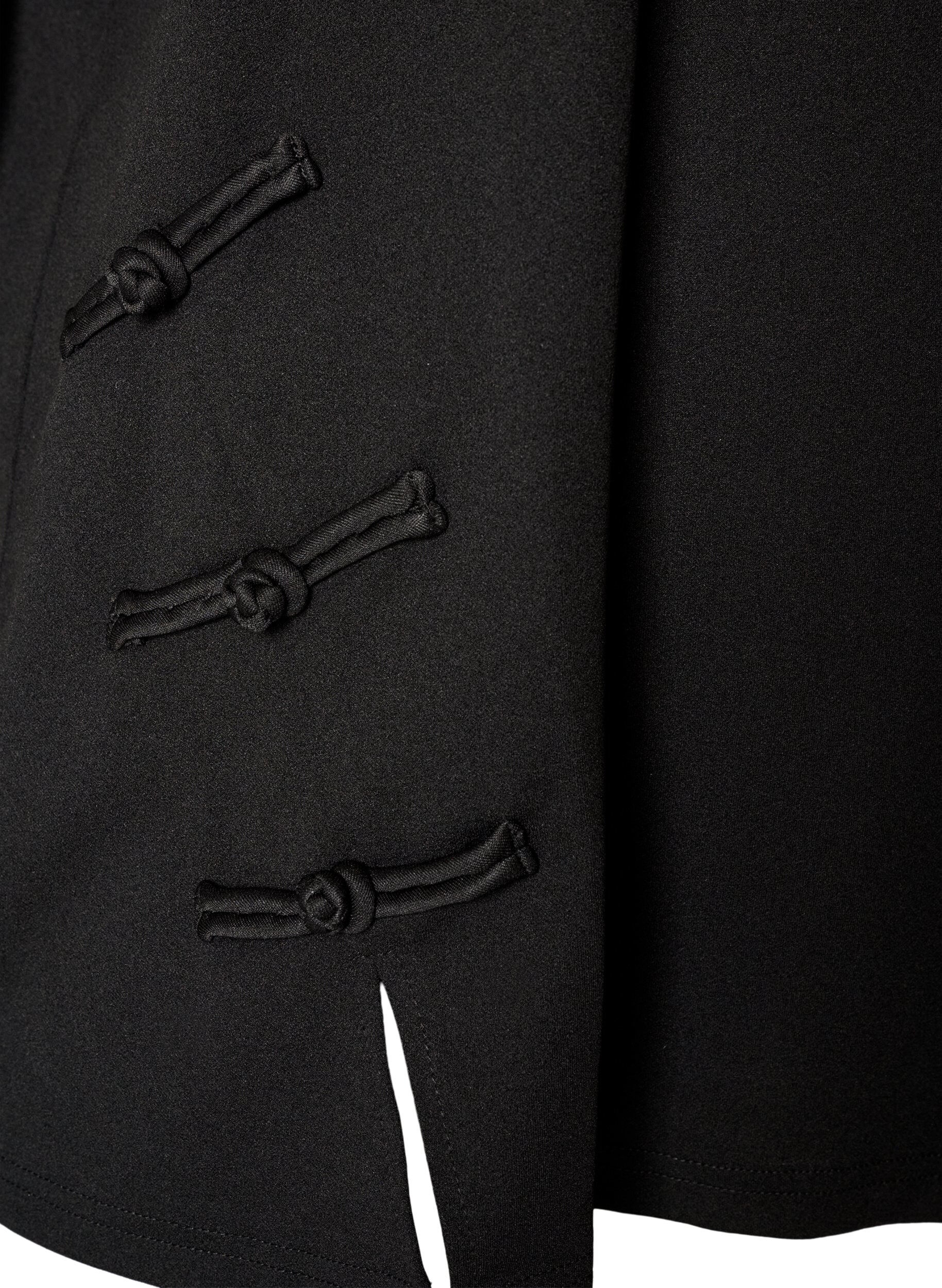 ZizzifashionT-shirt with slits and decorative knot closures, Black, Packshot image number 3