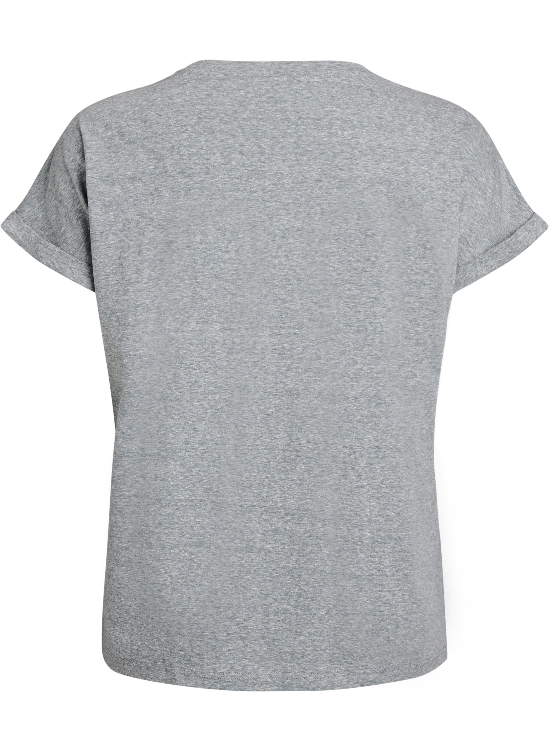 Zizzifashion Melange t-shirt with short sleeves, Green, Packshot image number 1