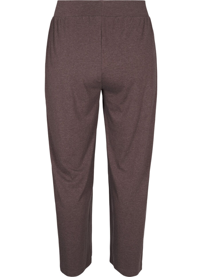 Jersey trousers with a straight fit and high waist, Bracken Mel., Packshot image number 1