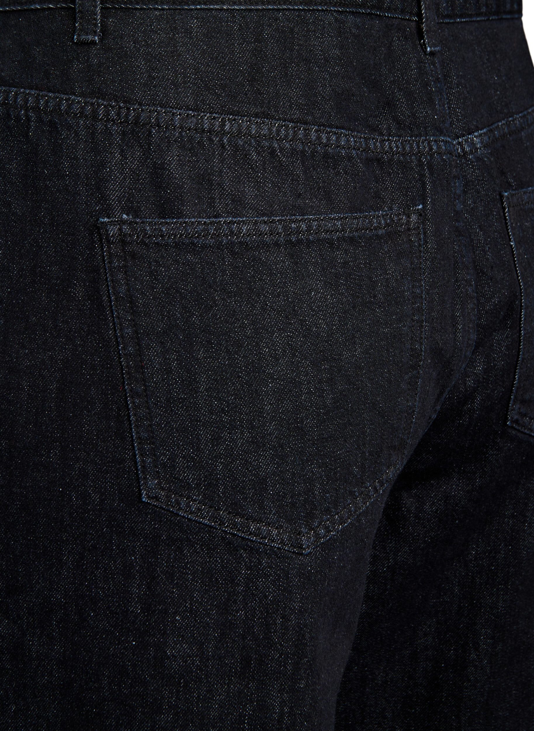 Zizzifashion Wide fit jeans with a soft, brushed inside, Black, Packshot image number 3