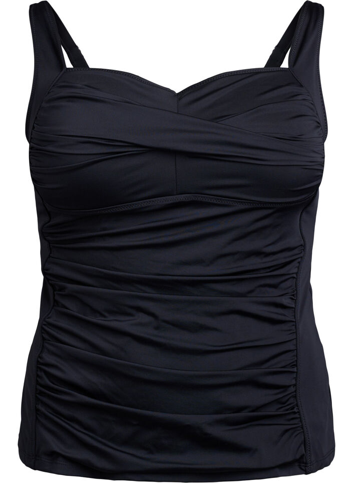 Tankini with drapes, Black, Packshot image number 0