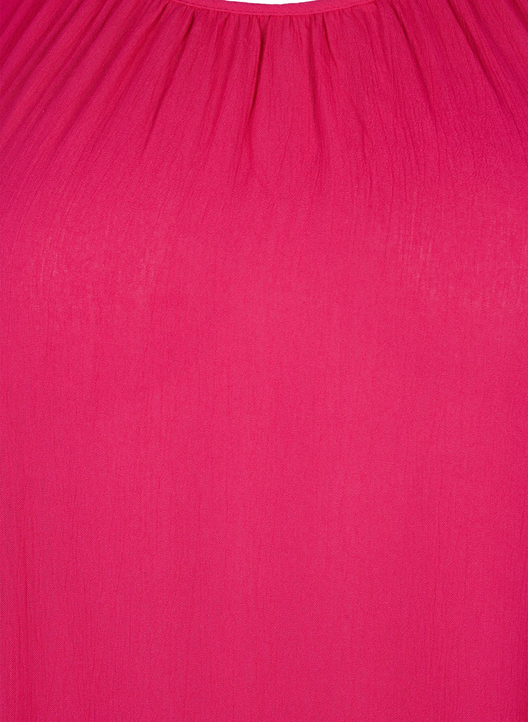 Zizzifashion Viscose dress with short sleeves, Bright Rose, Packshot image number 2