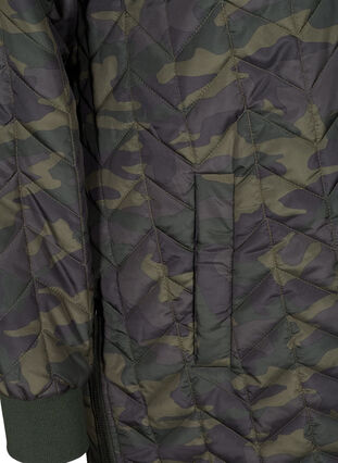 Quilted jacket with a print and button fastening, Camou as sample, Packshot image number 3