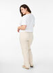 Stretchy pants in viscose, Beige, Model image number 1
