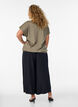 Culottes in viscose with a high waist and wide legs, Black, Model image number 1