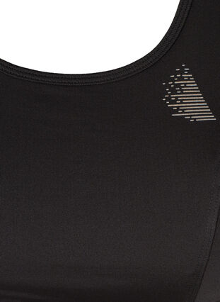 Sports top with a decorative details on the back, Black, Packshot image number 2
