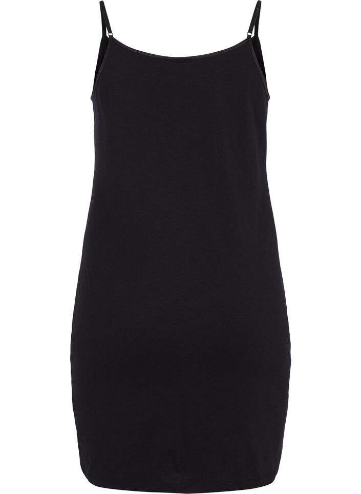Long basic cotton top , Black, Packshot image number 1