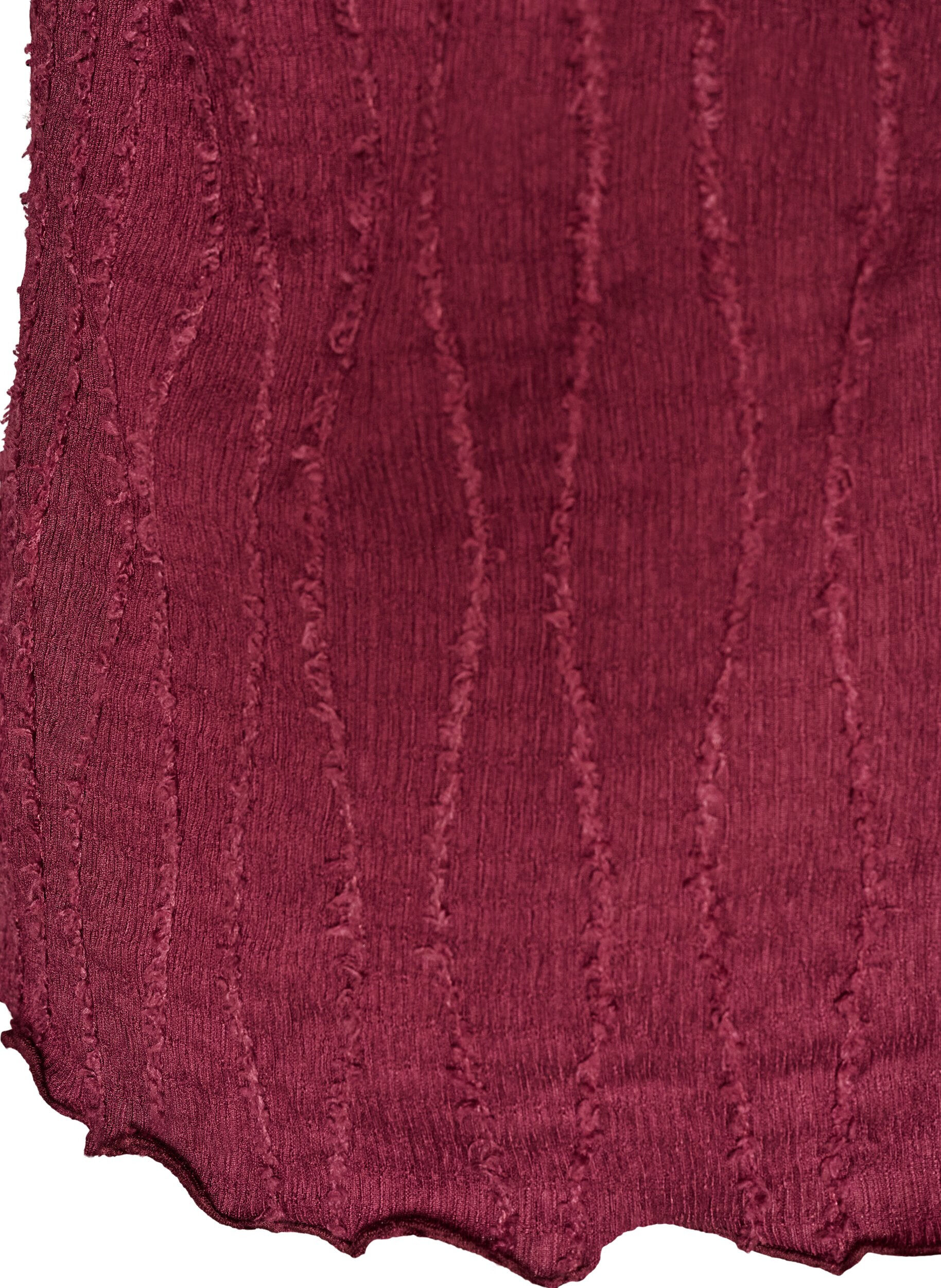 ZizzifashionJersey blouse with a wavy texture, Red, Packshot image number 3