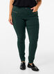 Close-fitting trousers with zipper details, Green, Model image number 2