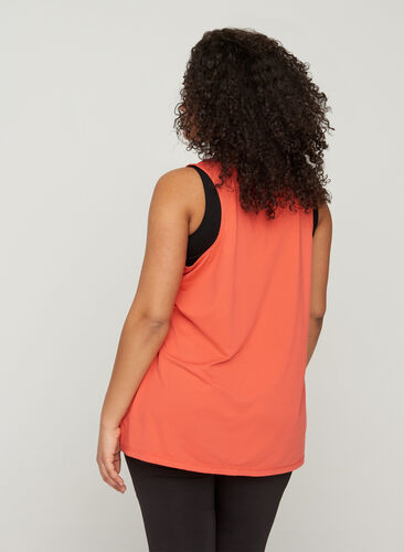 Plain-coloured sports top with round neck, Rose of Sharon, Model image number 1