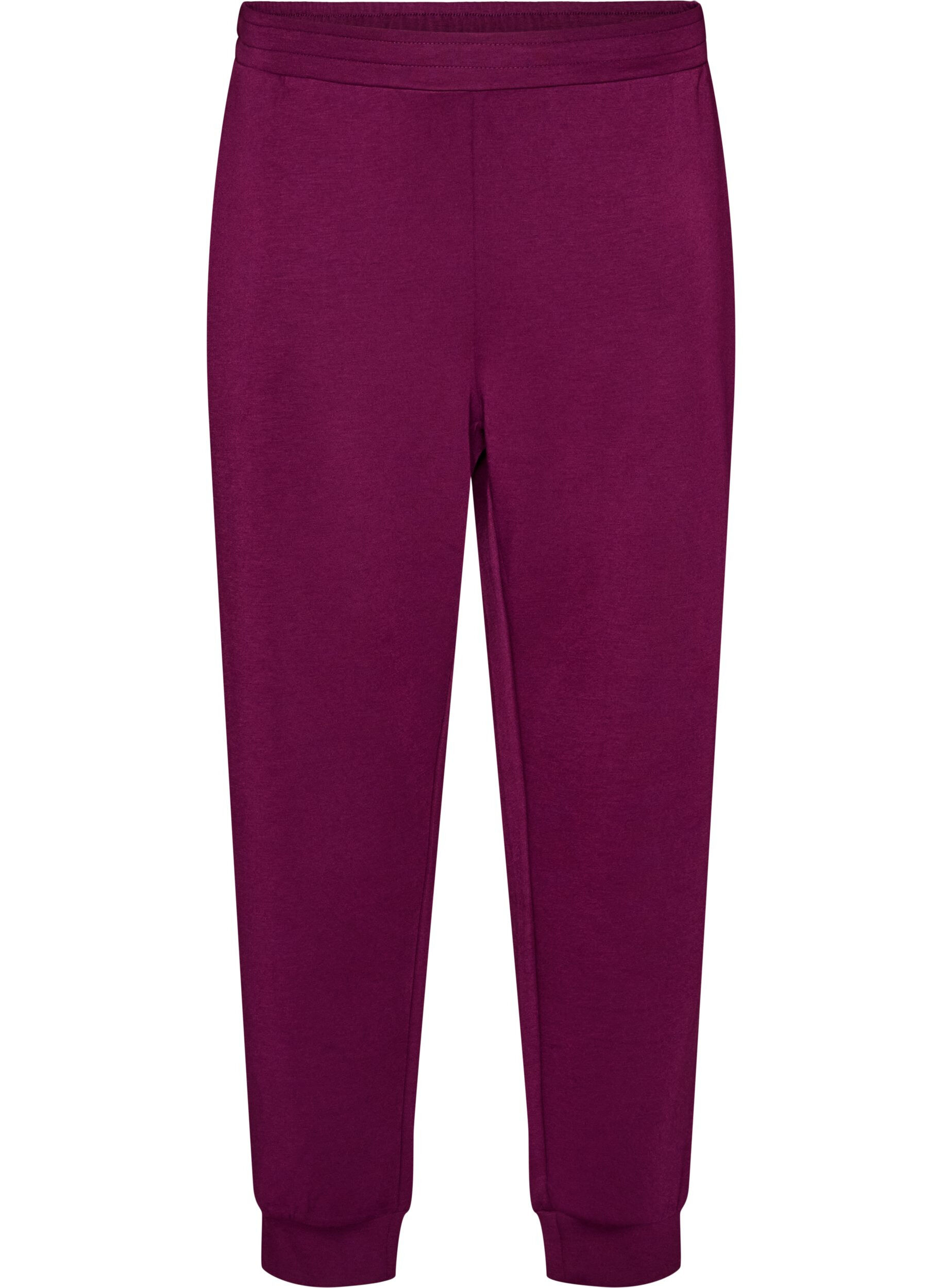 ZizzifashionJersey trousers with high waist and pockets, Purple, Packshot image number 0