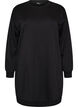 Loose sweatshirt dress with pockets, Black, Packshot image number 0