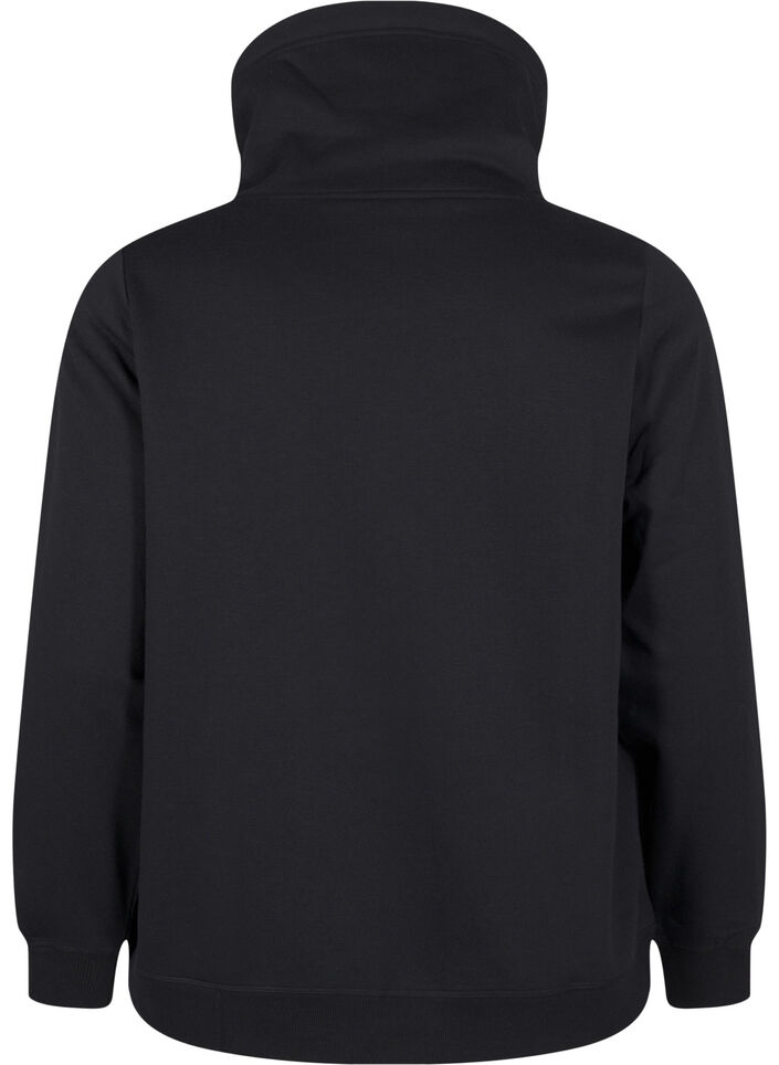 FLASH - Sweatshirt with high collar, Black, Packshot image number 1