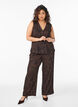 Trousers with a wavy texture, Brown, Model image number 0