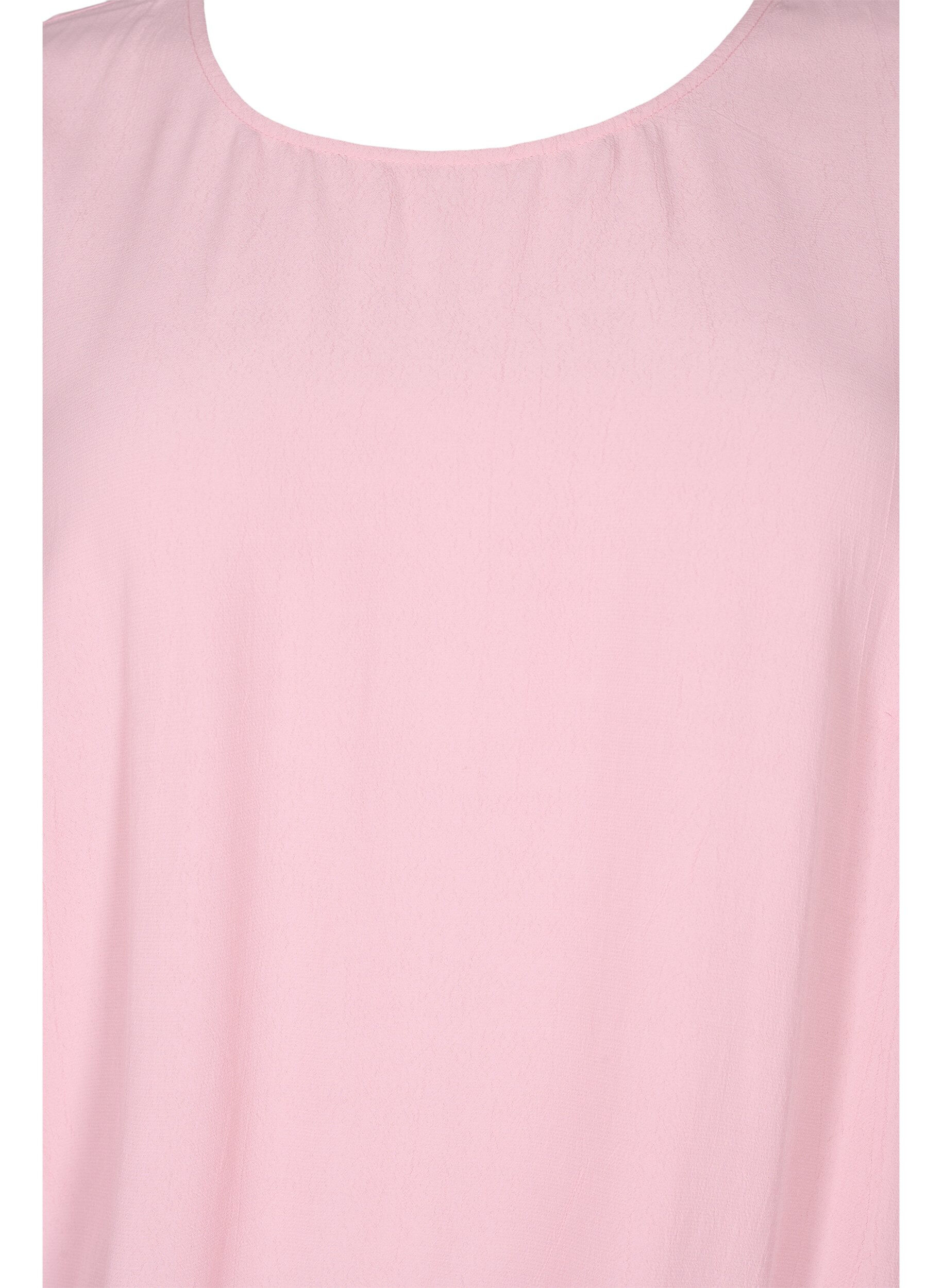 Zizzifashion Solid-coloured viscose blouse with a balloon effect, Zephyr, Packshot image number 2